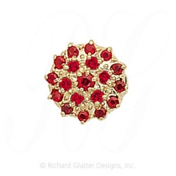 GS055 R - 14 Karat Gold Ruby Slide 